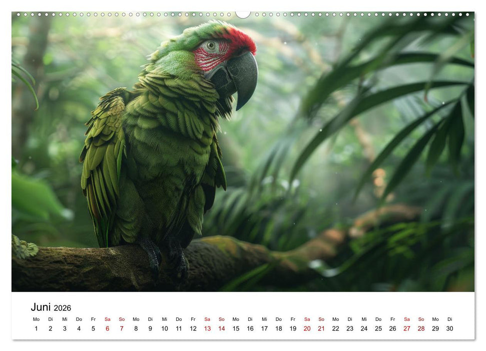 Papageien - Farbenfrohe Paradiesvögel (CALVENDO Wandkalender 2026)
