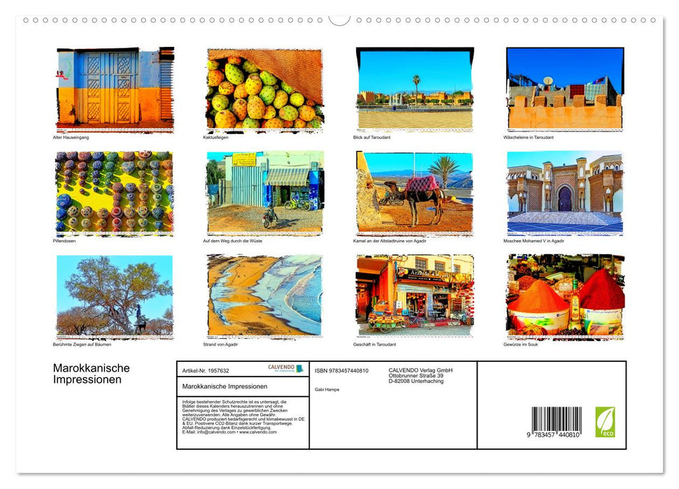 Marokkanische Impressionen (CALVENDO Premium Wandkalender 2026)