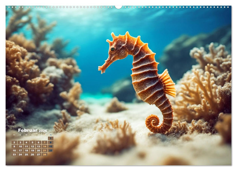 Tief unten im Meer Unterwasser Fantasy (CALVENDO Premium Wandkalender 2026)