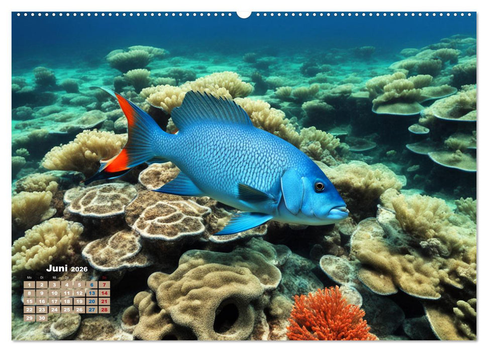 Tief unten im Meer Unterwasser Fantasy (CALVENDO Premium Wandkalender 2026)