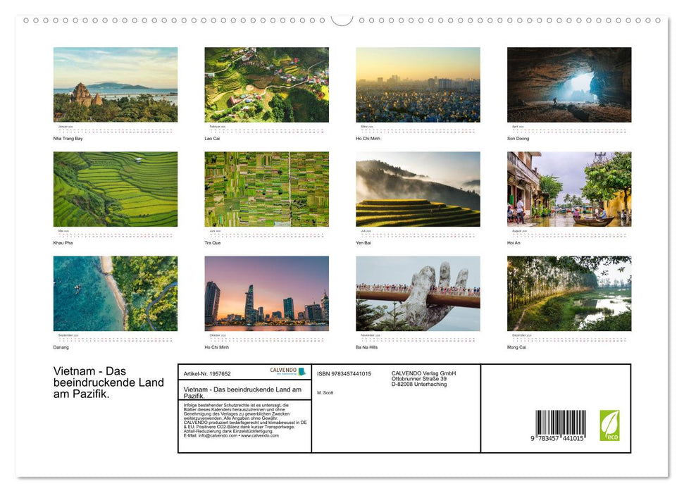 Vietnam - Das beeindruckende Land am Pazifik. (CALVENDO Premium Wandkalender 2026)