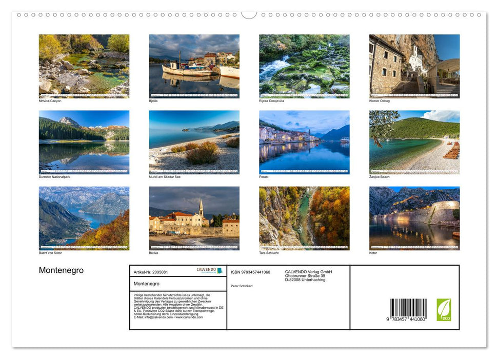Montenegro (CALVENDO Premium Wandkalender 2026)