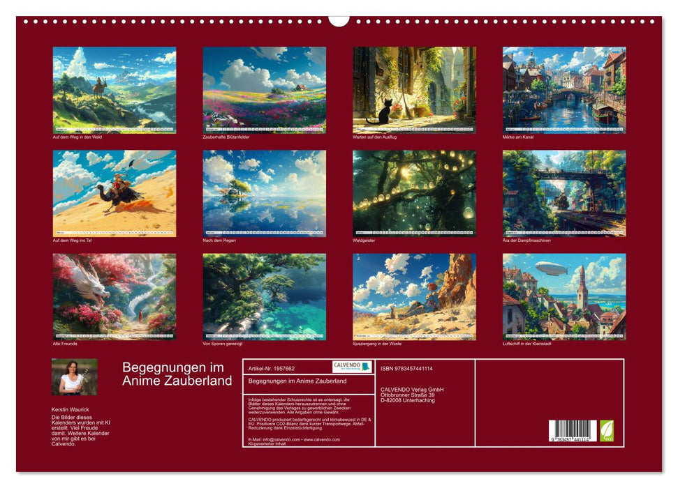 Begegnungen im Anime Zauberland (CALVENDO Wandkalender 2026)