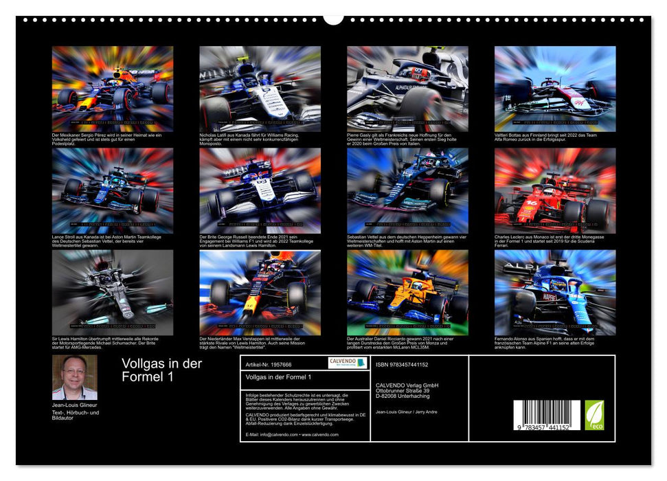 Vollgas in der Formel 1 (CALVENDO Premium Wandkalender 2026)