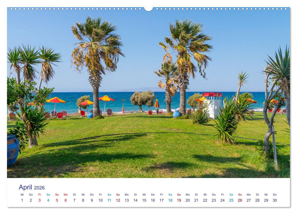 Strände der Insel Rhodos (CALVENDO Premium Wandkalender 2026)