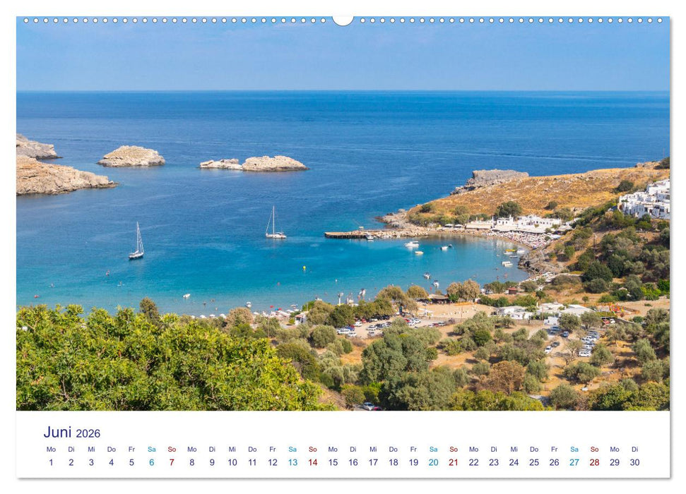 Strände der Insel Rhodos (CALVENDO Premium Wandkalender 2026)