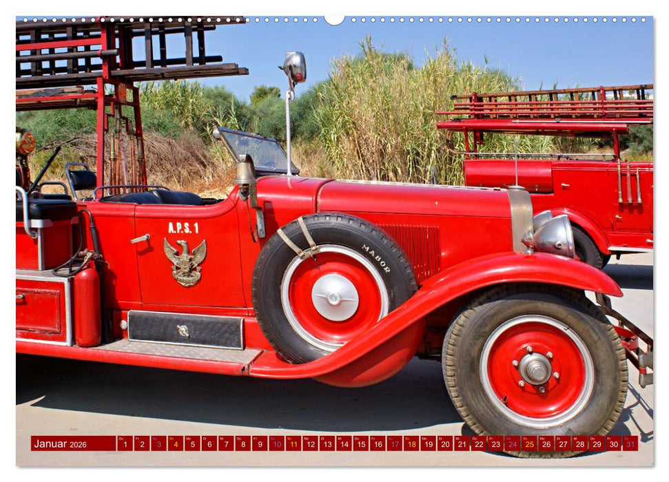 Feuerwehrautos (CALVENDO Premium Wandkalender 2026)
