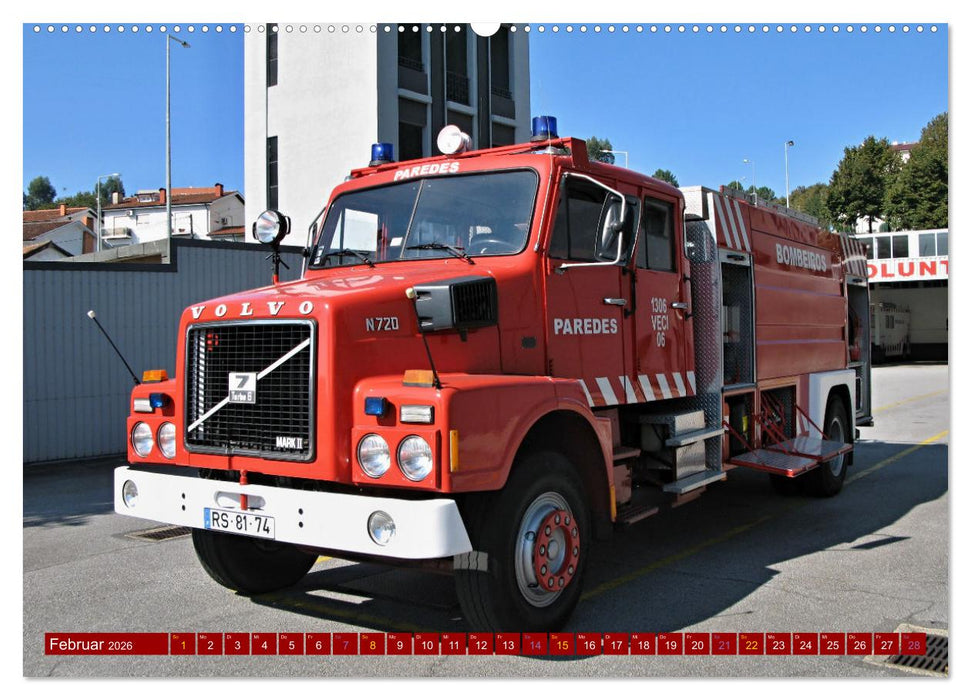 Feuerwehrautos (CALVENDO Premium Wandkalender 2026)