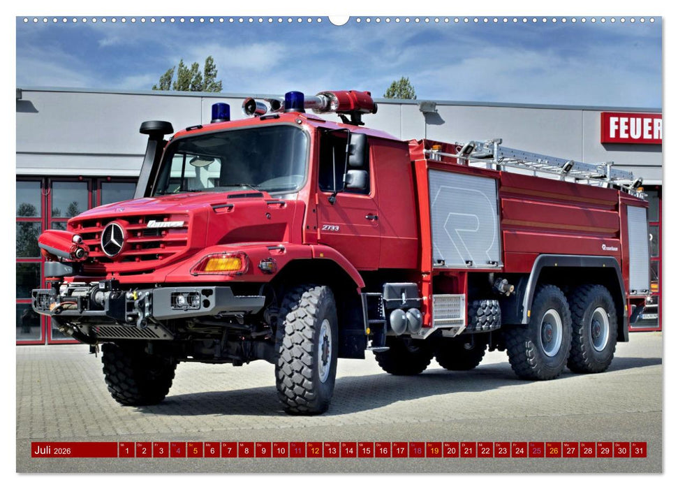 Feuerwehrautos (CALVENDO Premium Wandkalender 2026)