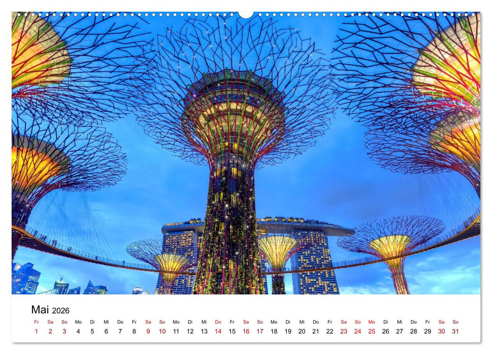 Singapur - Die Stadt am Puls der Zeit. (CALVENDO Premium Wandkalender 2026)