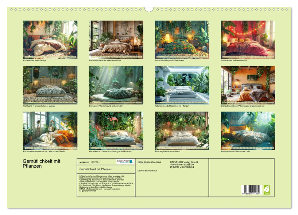 Gemütlichkeit mit Pflanzen (CALVENDO Wandkalender 2026)