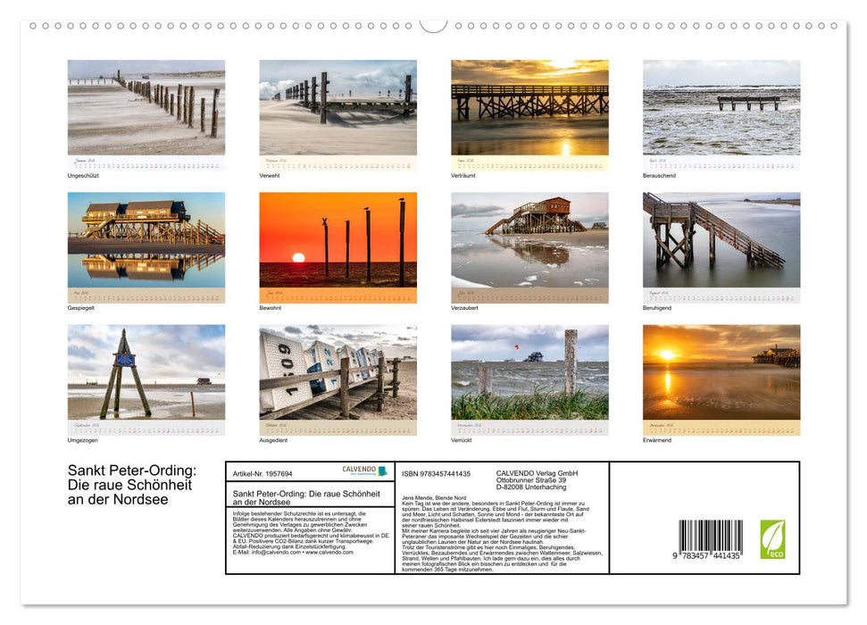 Sankt Peter-Ording: Die raue Schönheit an der Nordsee (CALVENDO Premium Wandkalender 2026)