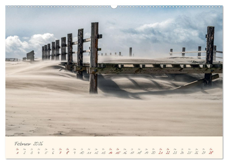 Sankt Peter-Ording: Die raue Schönheit an der Nordsee (CALVENDO Premium Wandkalender 2026)