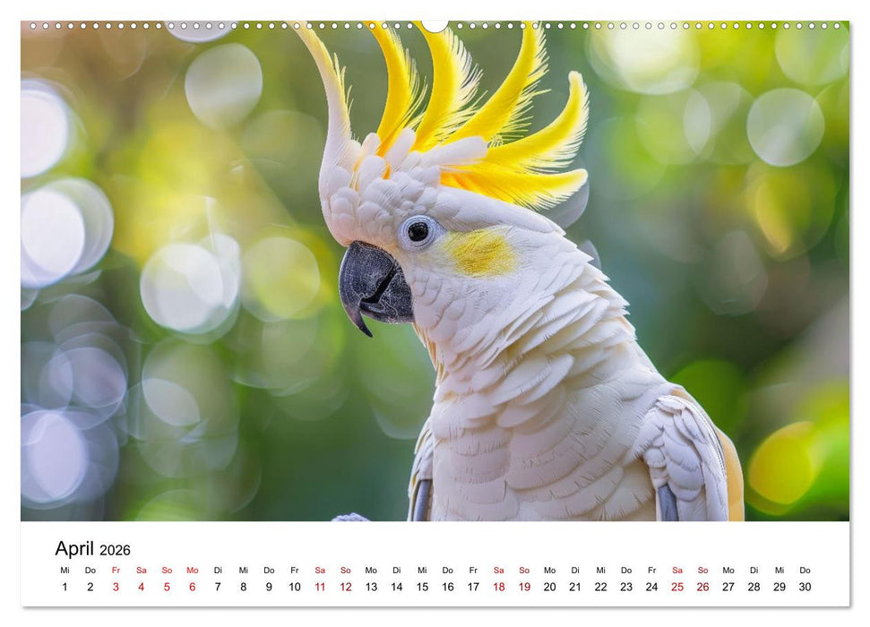 Papageien - Farbenfrohe Paradiesvögel (CALVENDO Premium Wandkalender 2026)