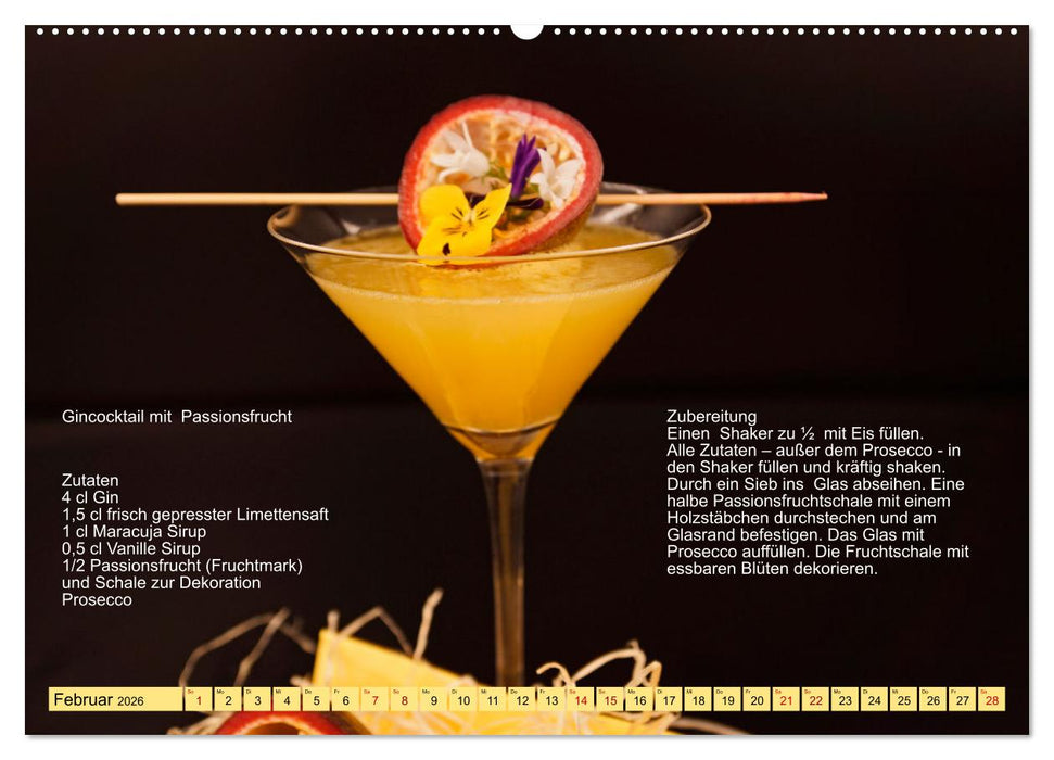 Faszination Gin Cocktails (CALVENDO Premium Wandkalender 2026)