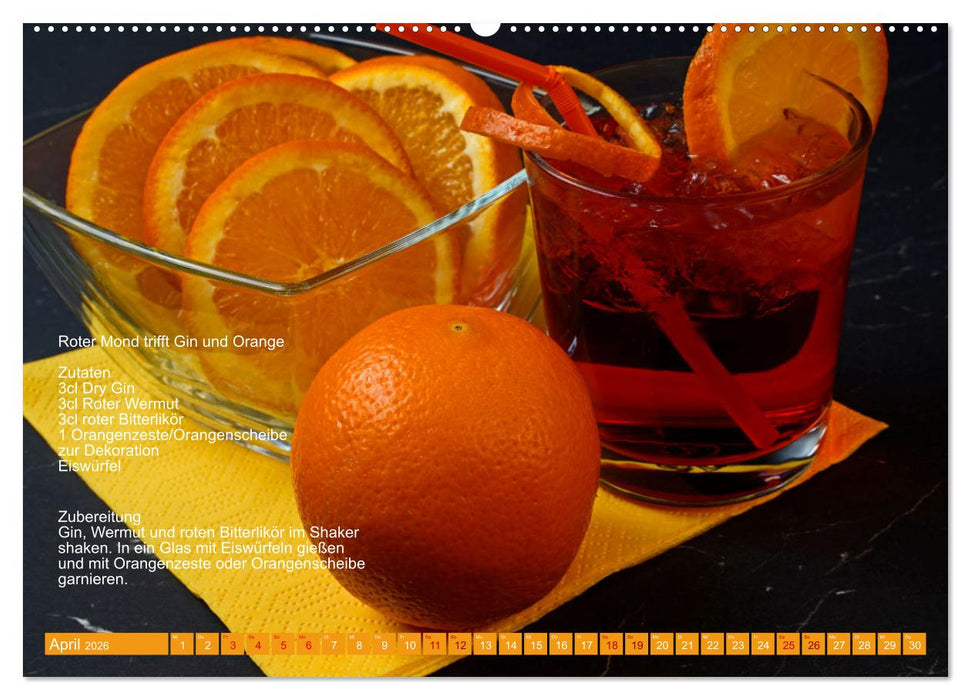 Faszination Gin Cocktails (CALVENDO Premium Wandkalender 2026)
