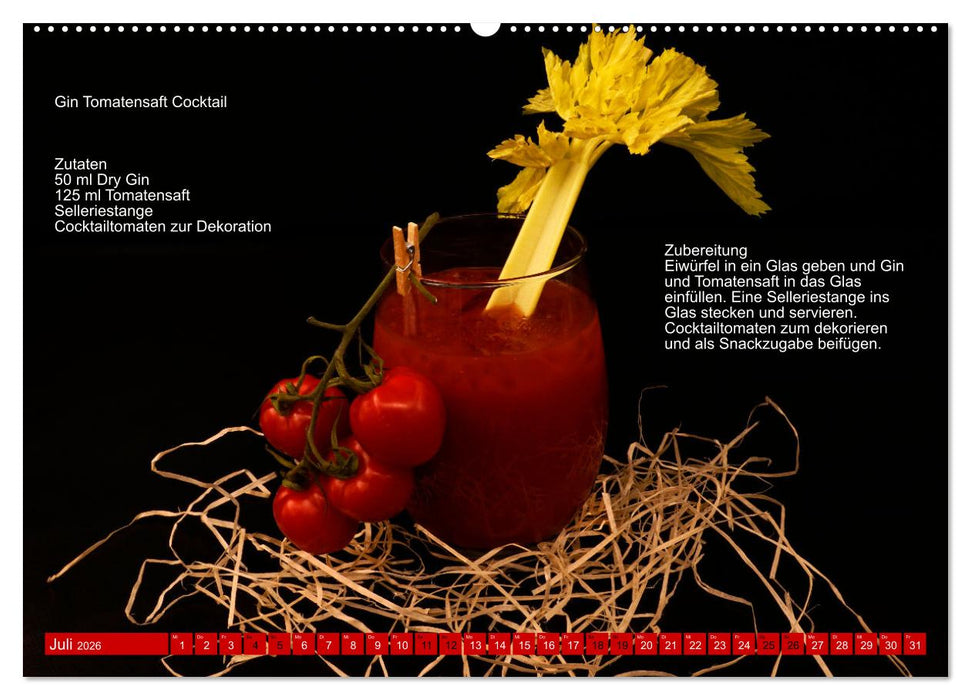 Faszination Gin Cocktails (CALVENDO Premium Wandkalender 2026)