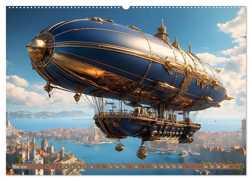 Steampunk Flugmaschinen (CALVENDO Premium Wandkalender 2026)