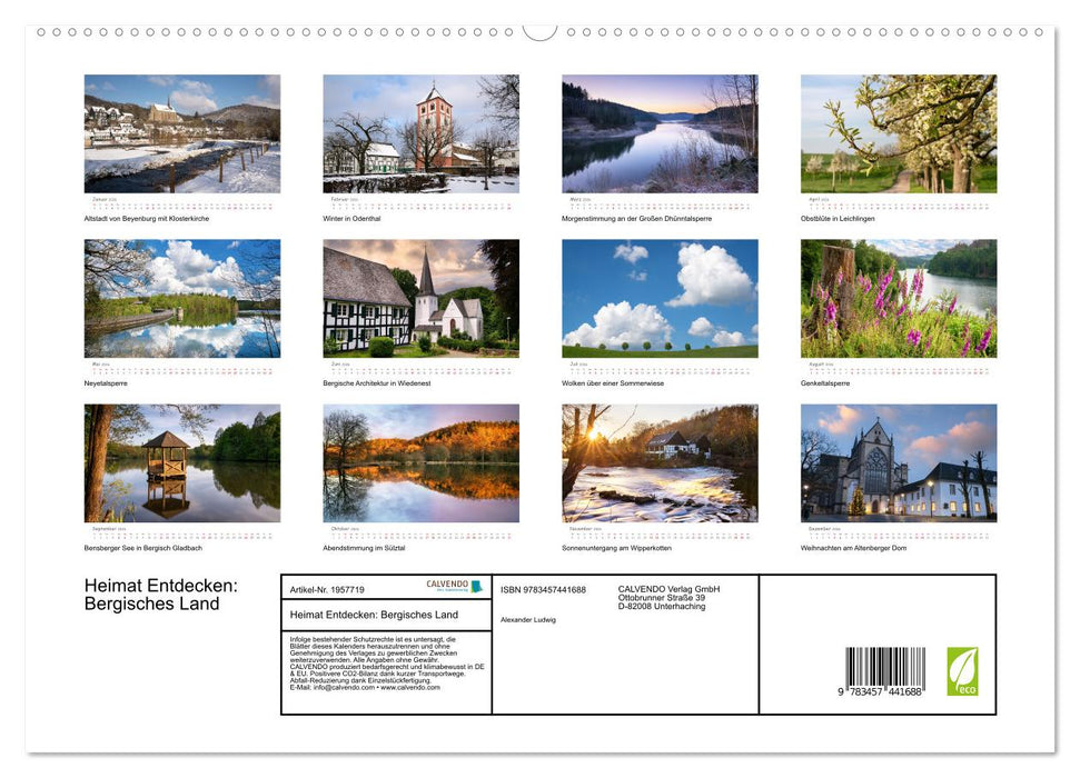 Heimat Entdecken: Bergisches Land (CALVENDO Premium Wandkalender 2026)