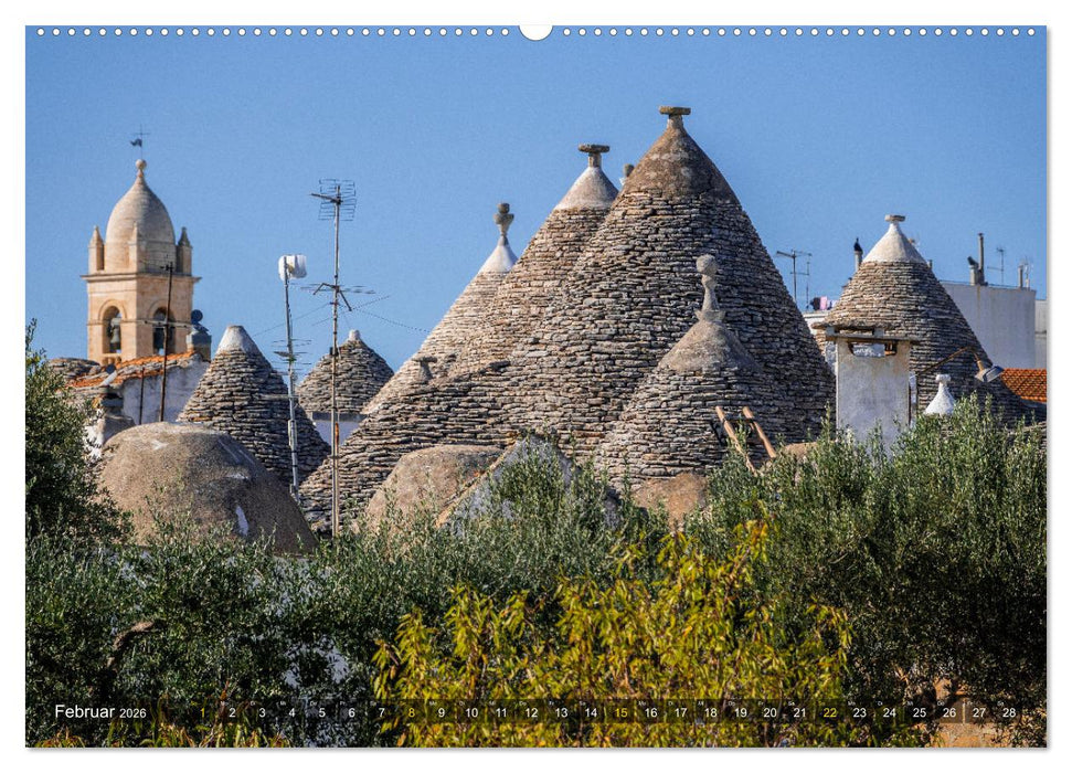 Alberobello – Apuliens Stadt der Trulli (CALVENDO Premium Wandkalender 2026)