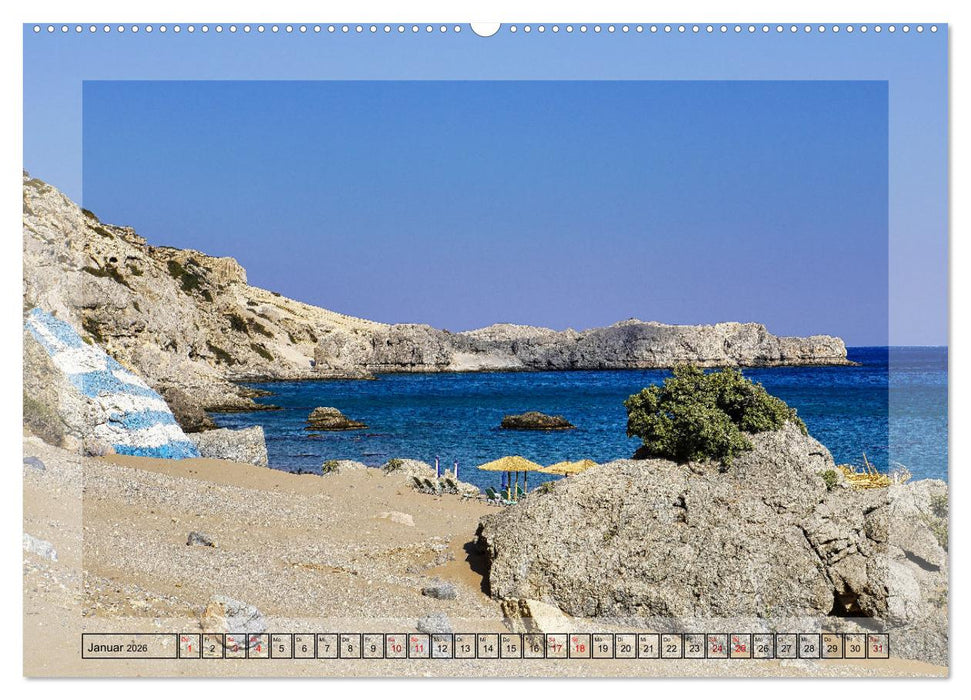 Schönes Rhodos (CALVENDO Premium Wandkalender 2026)