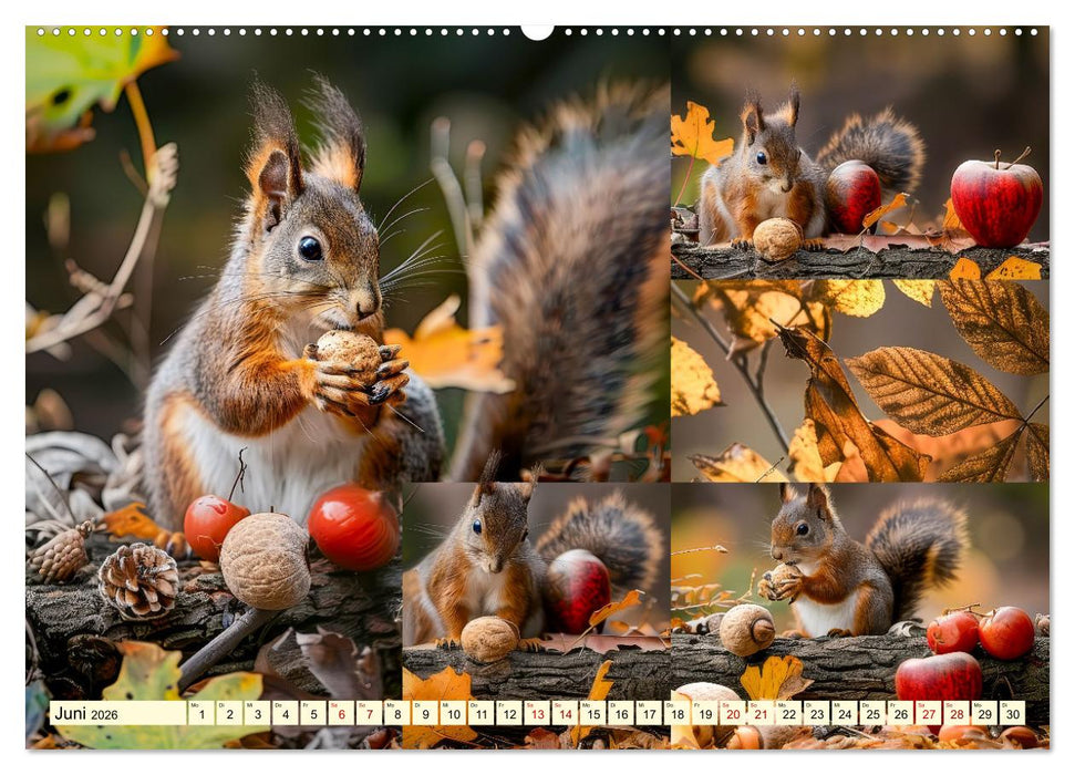 Eichhörnchen - tollkühne Kletterer (CALVENDO Wandkalender 2026)