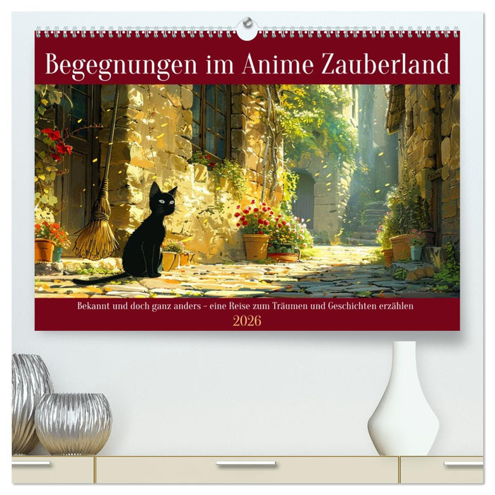 Begegnungen im Anime Zauberland (CALVENDO Premium Wandkalender 2026)