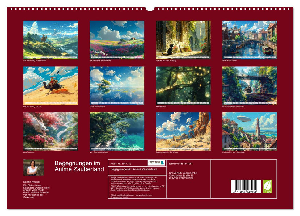 Begegnungen im Anime Zauberland (CALVENDO Premium Wandkalender 2026)