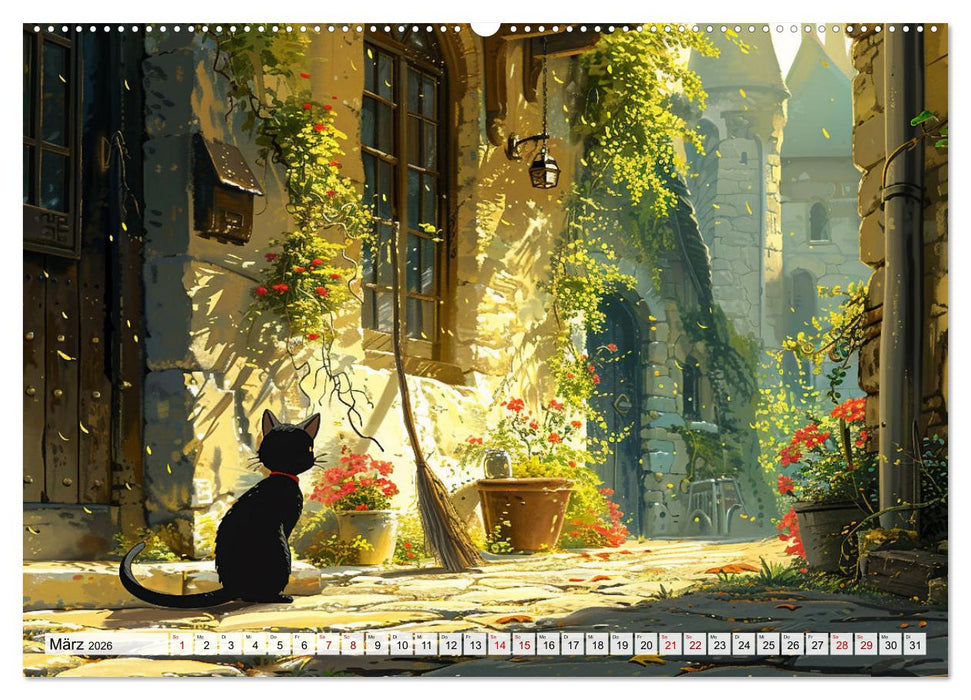 Begegnungen im Anime Zauberland (CALVENDO Premium Wandkalender 2026)