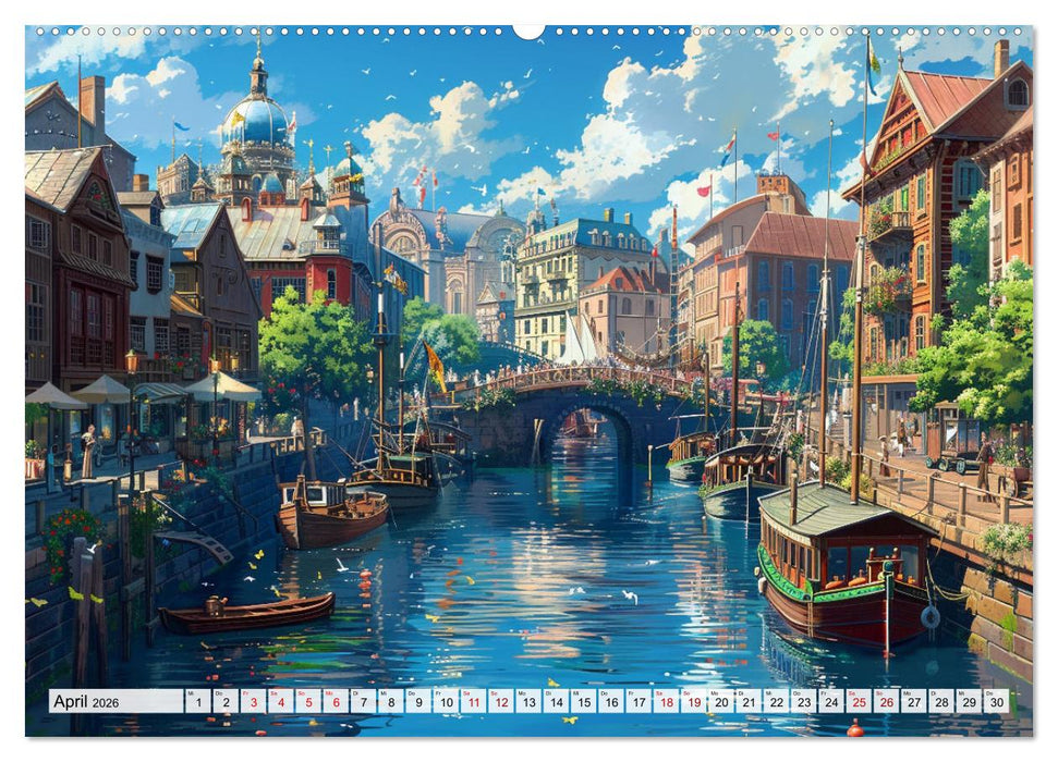Begegnungen im Anime Zauberland (CALVENDO Premium Wandkalender 2026)