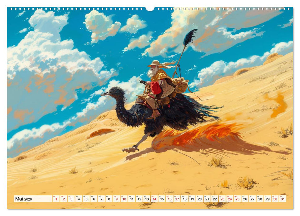 Begegnungen im Anime Zauberland (CALVENDO Premium Wandkalender 2026)