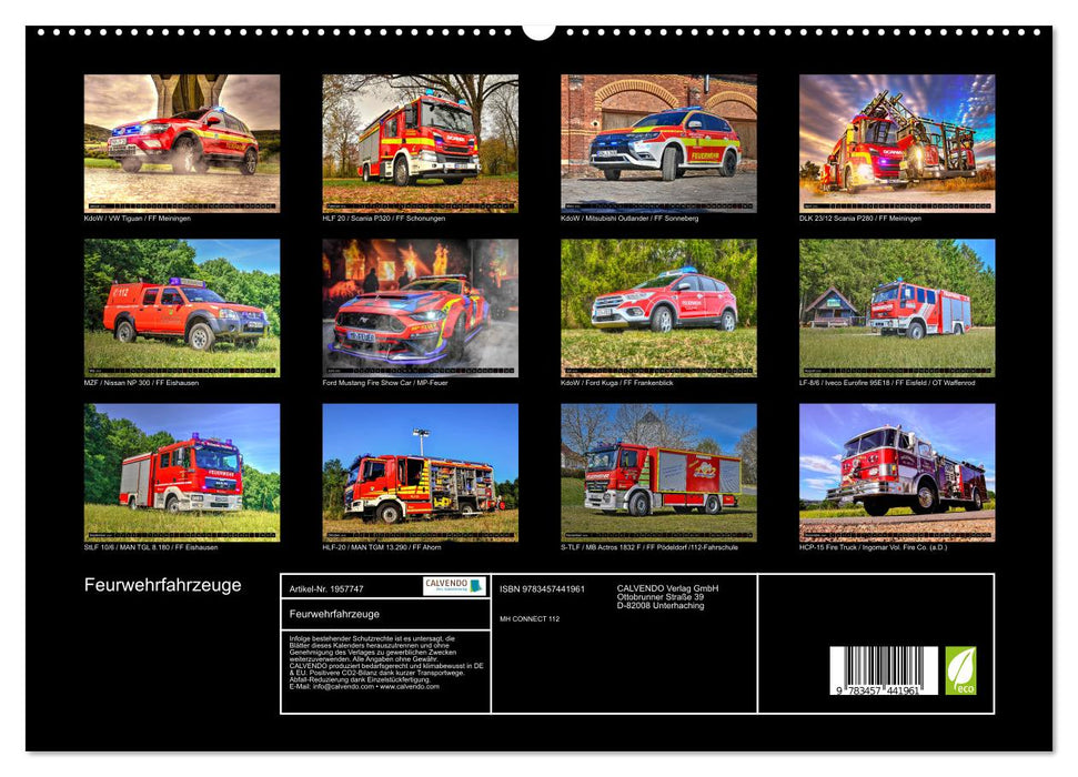 Feurwehrfahrzeuge (CALVENDO Premium Wandkalender 2026)