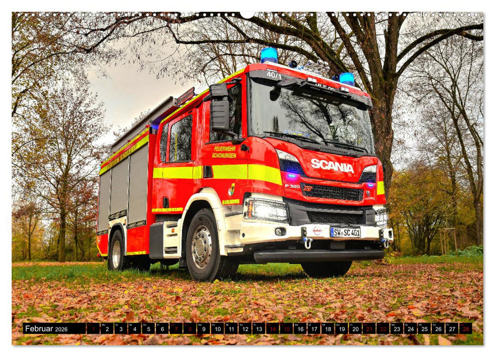 Feurwehrfahrzeuge (CALVENDO Premium Wandkalender 2026)