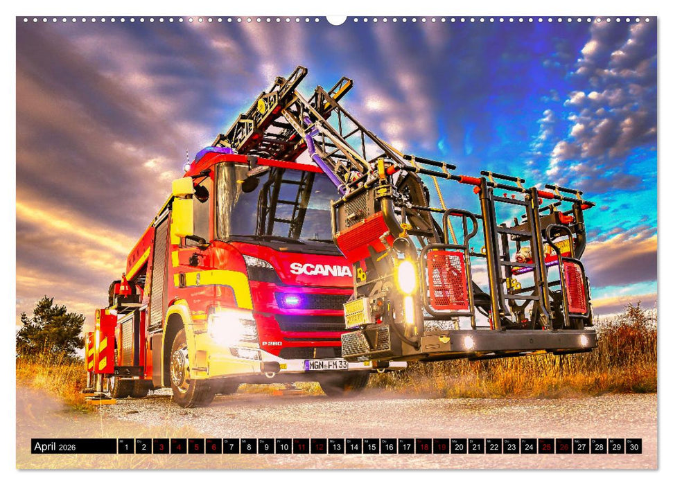 Feurwehrfahrzeuge (CALVENDO Premium Wandkalender 2026)