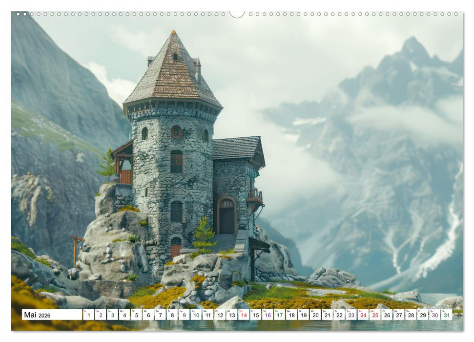Pittoreske Steinhäuser (CALVENDO Wandkalender 2026)