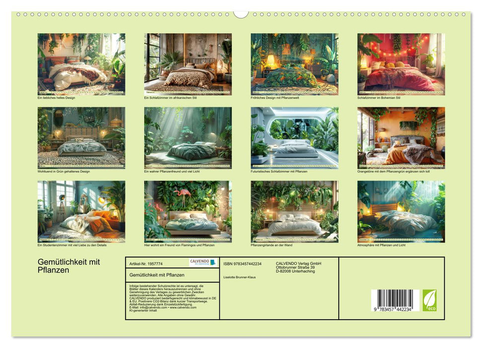 Gemütlichkeit mit Pflanzen (CALVENDO Premium Wandkalender 2026)