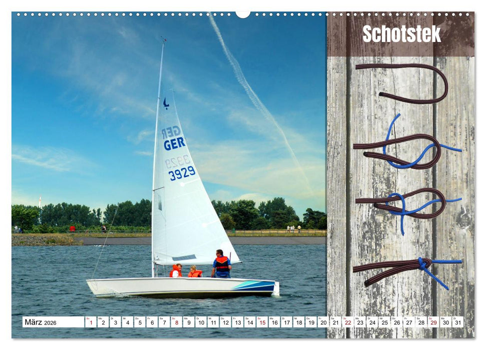 Schnittige Jollen - wichtige Knoten (CALVENDO Wandkalender 2026)