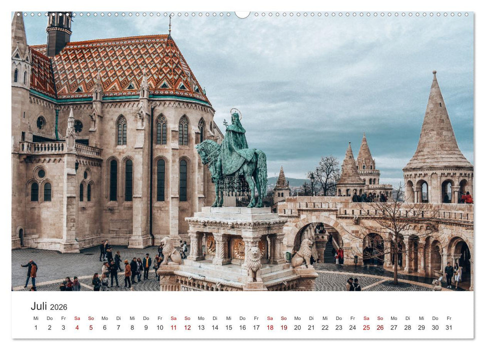 Budapest - Ungarns einzigartige Hauptstadt an der Donau. (CALVENDO Premium Wandkalender 2026)