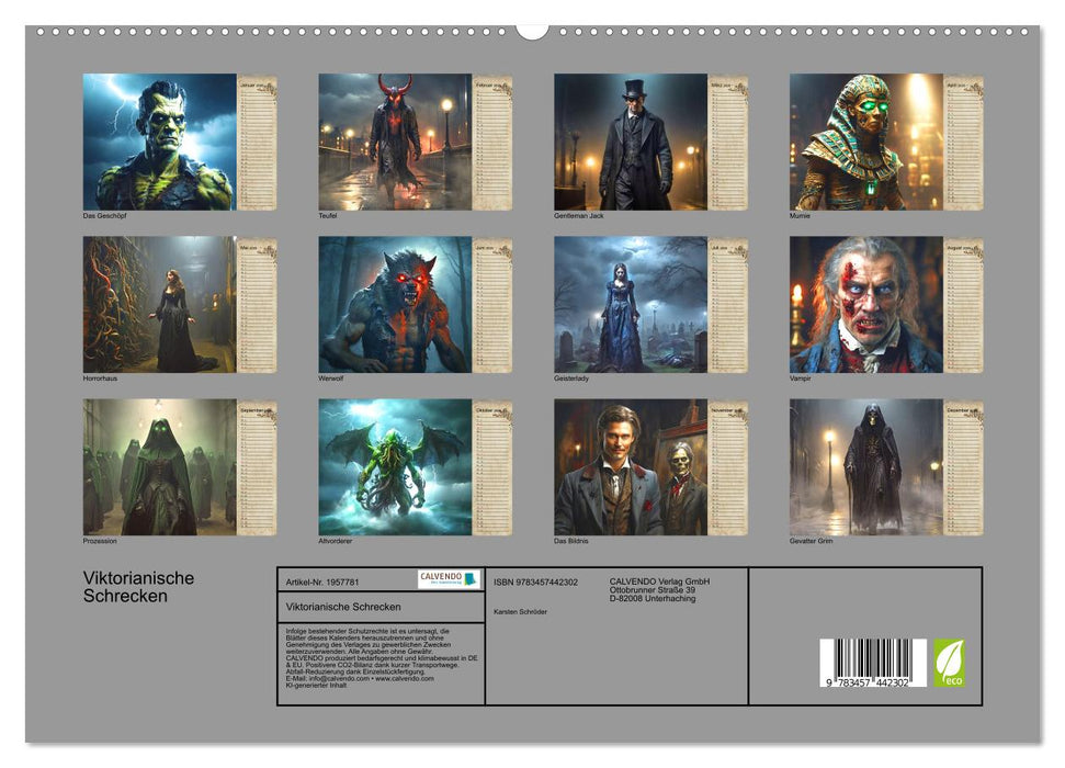 Viktorianische Schrecken (CALVENDO Premium Wandkalender 2026)