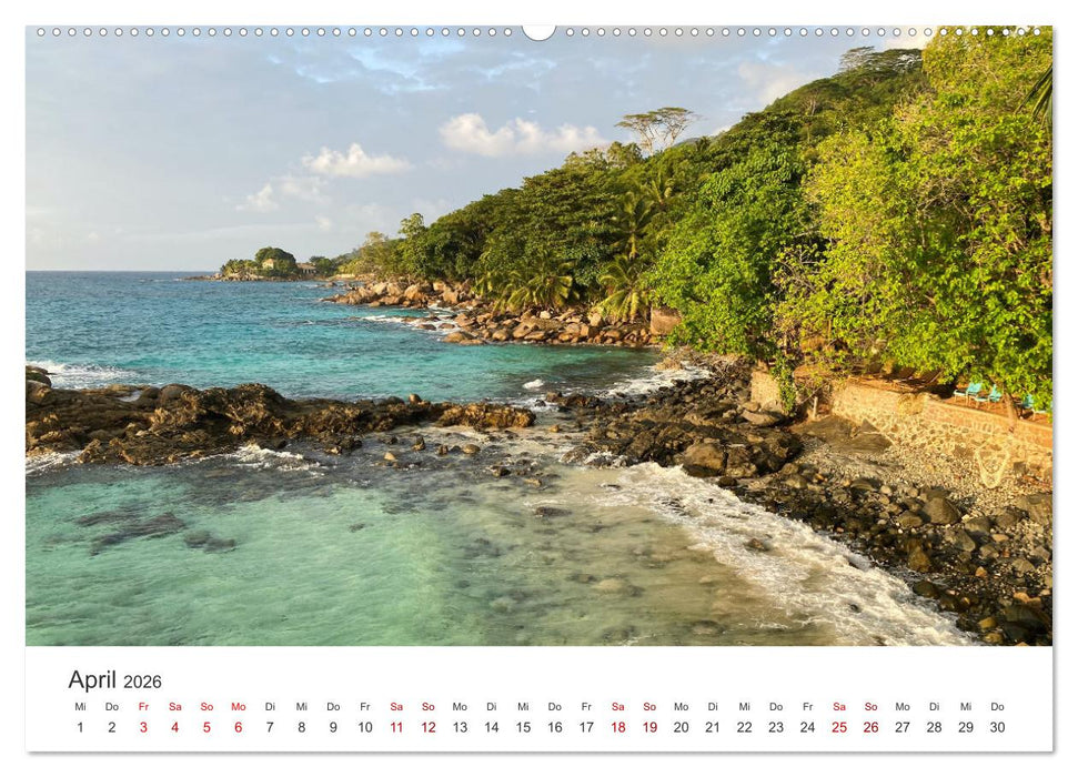 In Gedanken auf den Seychellen (CALVENDO Premium Wandkalender 2026)