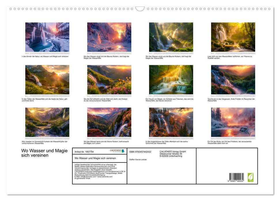 Wo Wasser und Magie sich vereinen (CALVENDO Wandkalender 2026)