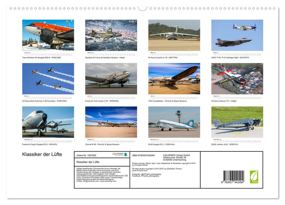 Klassiker der Lüfte (CALVENDO Premium Wandkalender 2026)
