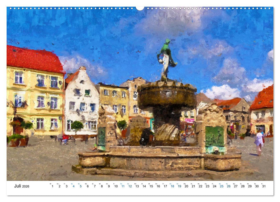 Polnische Ostseeküste - Gemalt von Swinemünde bis Danzig (CALVENDO Premium Wandkalender 2026)