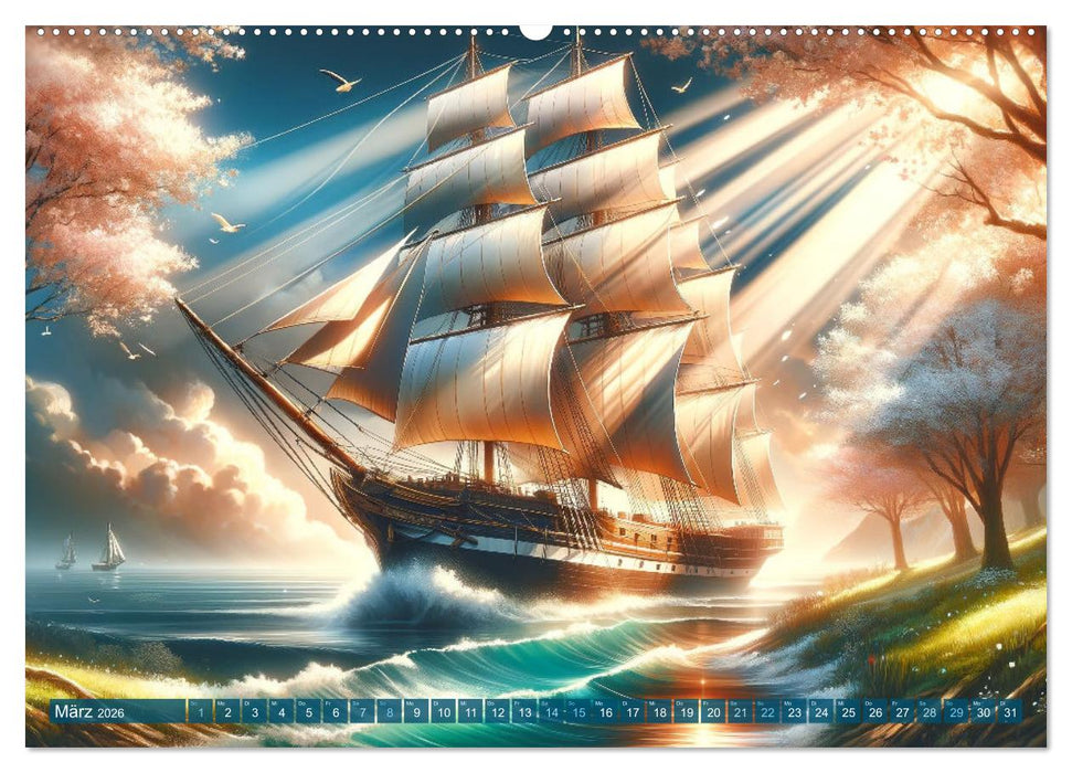 Maritime Meisterwerke: Ein KI-Kalender für Seefahrerherzen (CALVENDO Wandkalender 2026)
