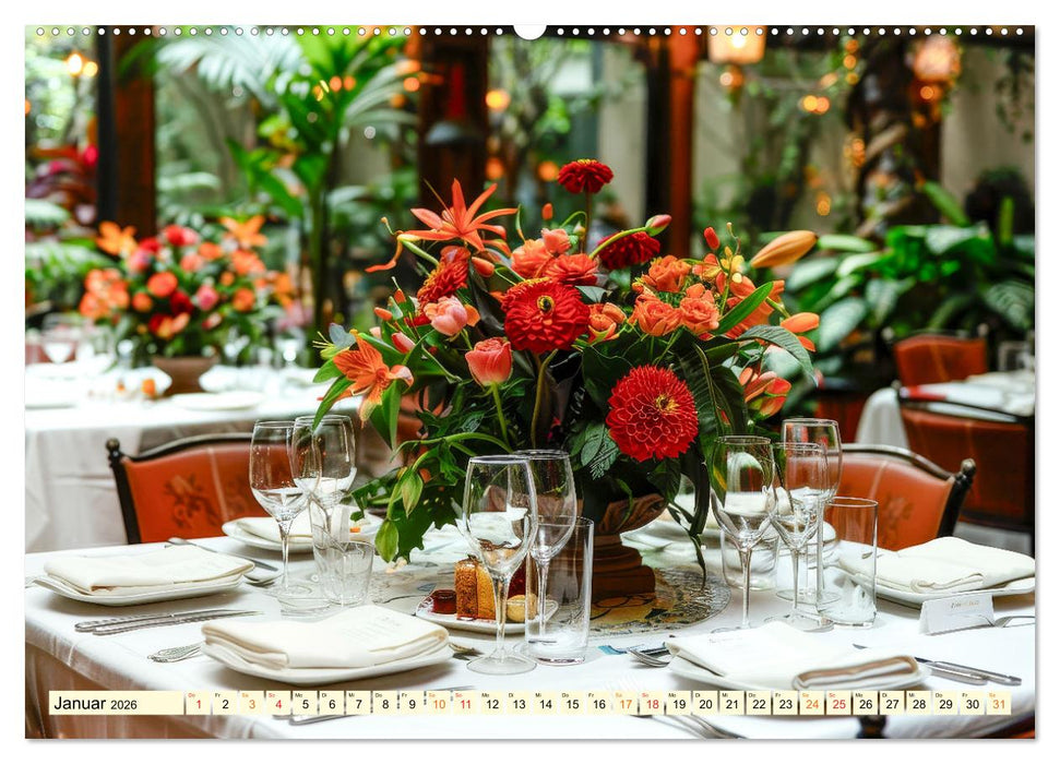 Gedeckter Tisch für Gourmets (CALVENDO Premium Wandkalender 2026)
