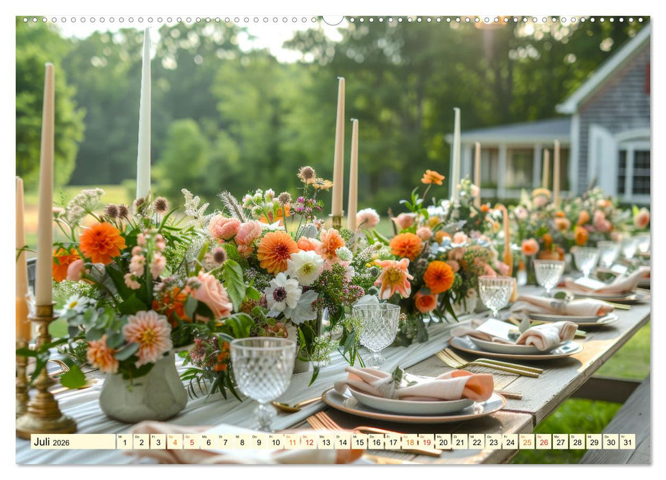 Gedeckter Tisch für Gourmets (CALVENDO Premium Wandkalender 2026)