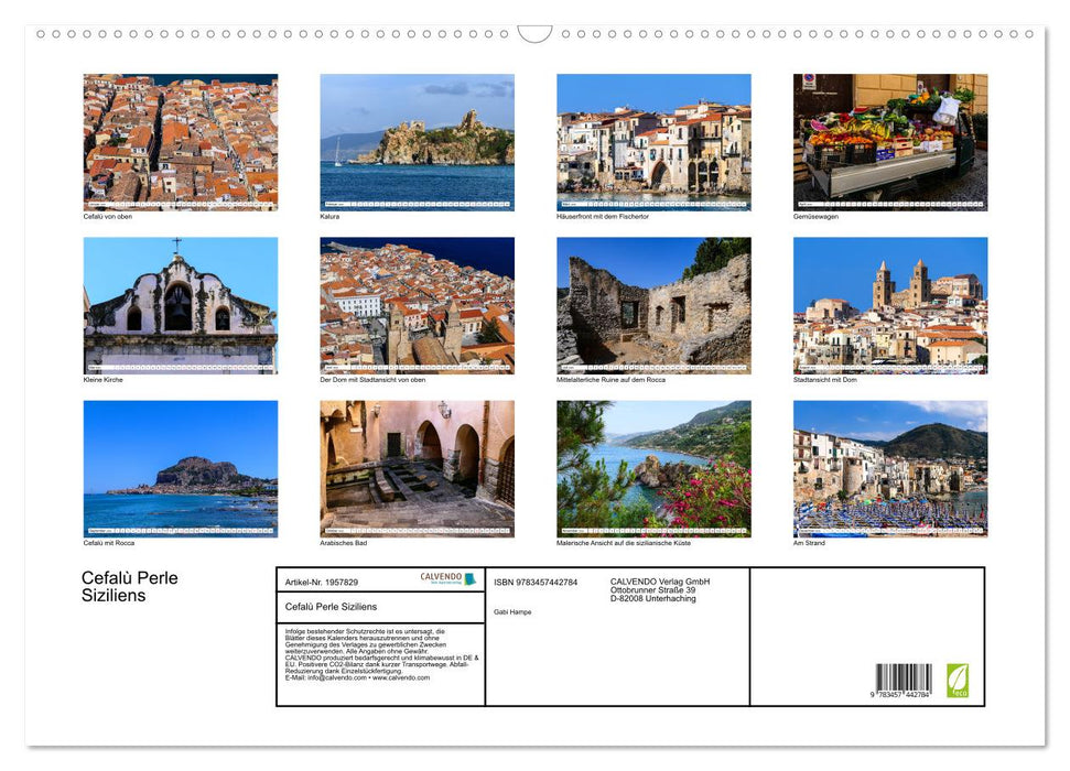 Cefalù Perle Siziliens (CALVENDO Wandkalender 2026)