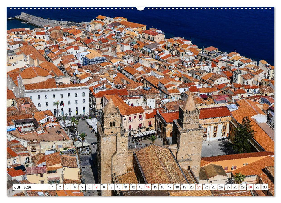 Cefalù Perle Siziliens (CALVENDO Wandkalender 2026)