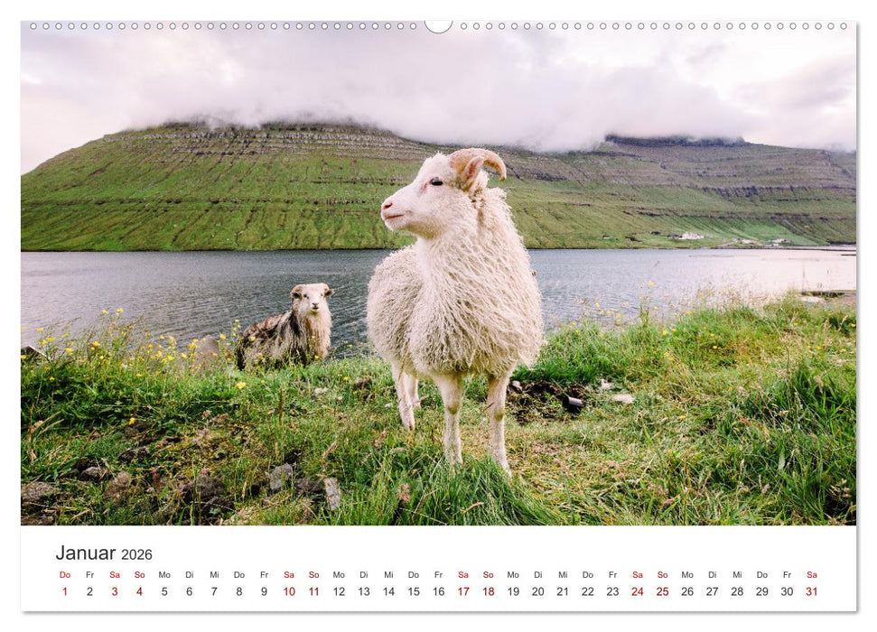 Färöer - Einzigartige Inseln (CALVENDO Premium Wandkalender 2026)