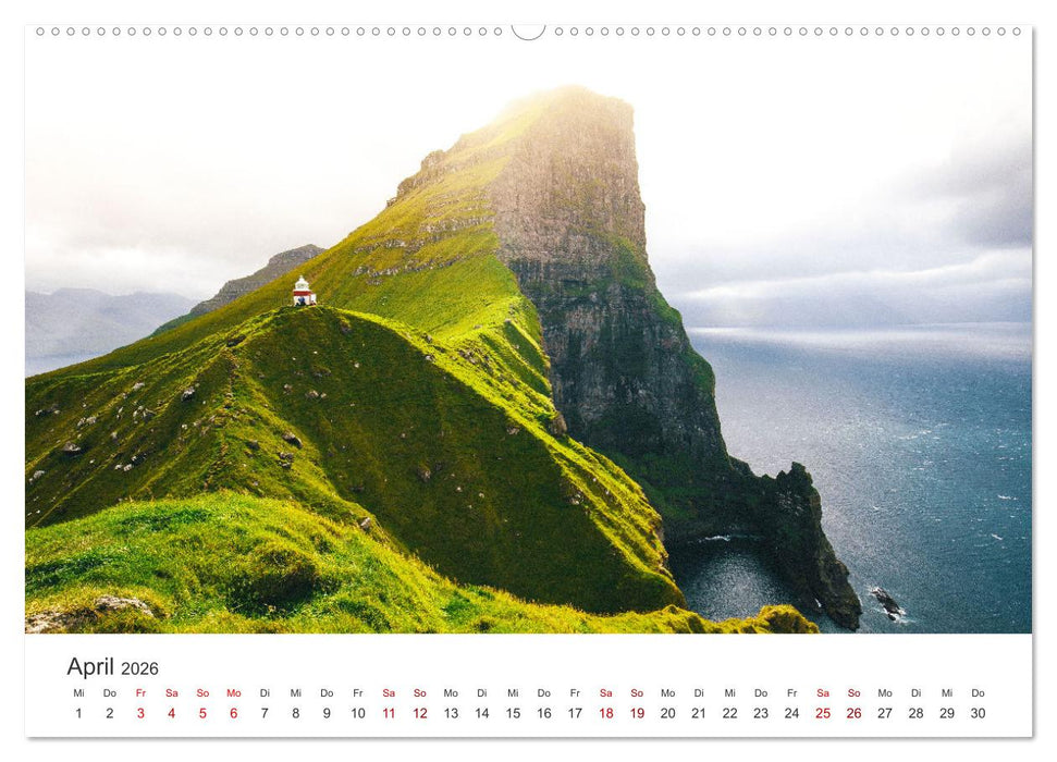 Färöer - Einzigartige Inseln (CALVENDO Premium Wandkalender 2026)